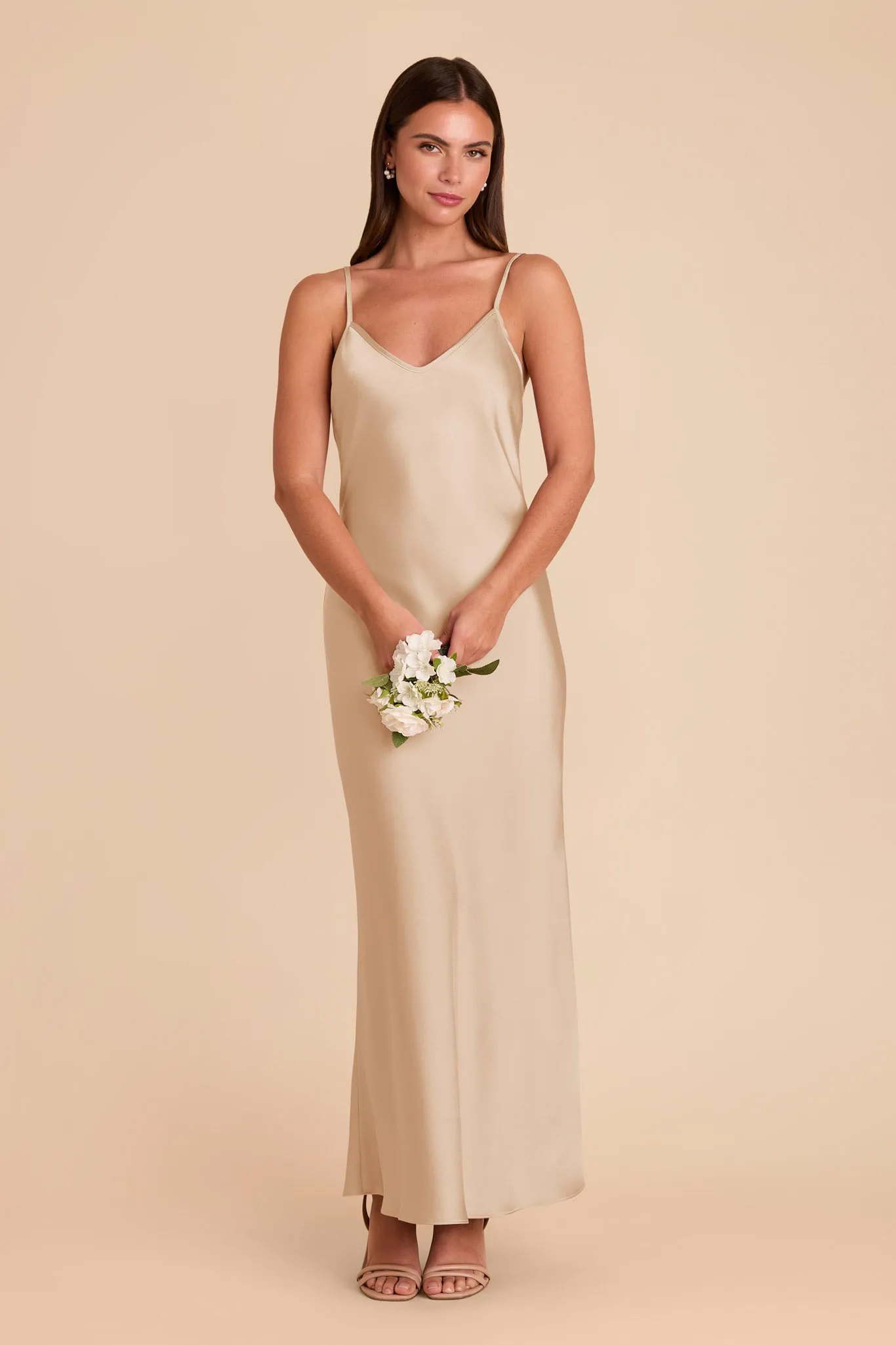 Alice Matte Satin Dress - Gold sold by Birdy Grey product image thumbnail 3