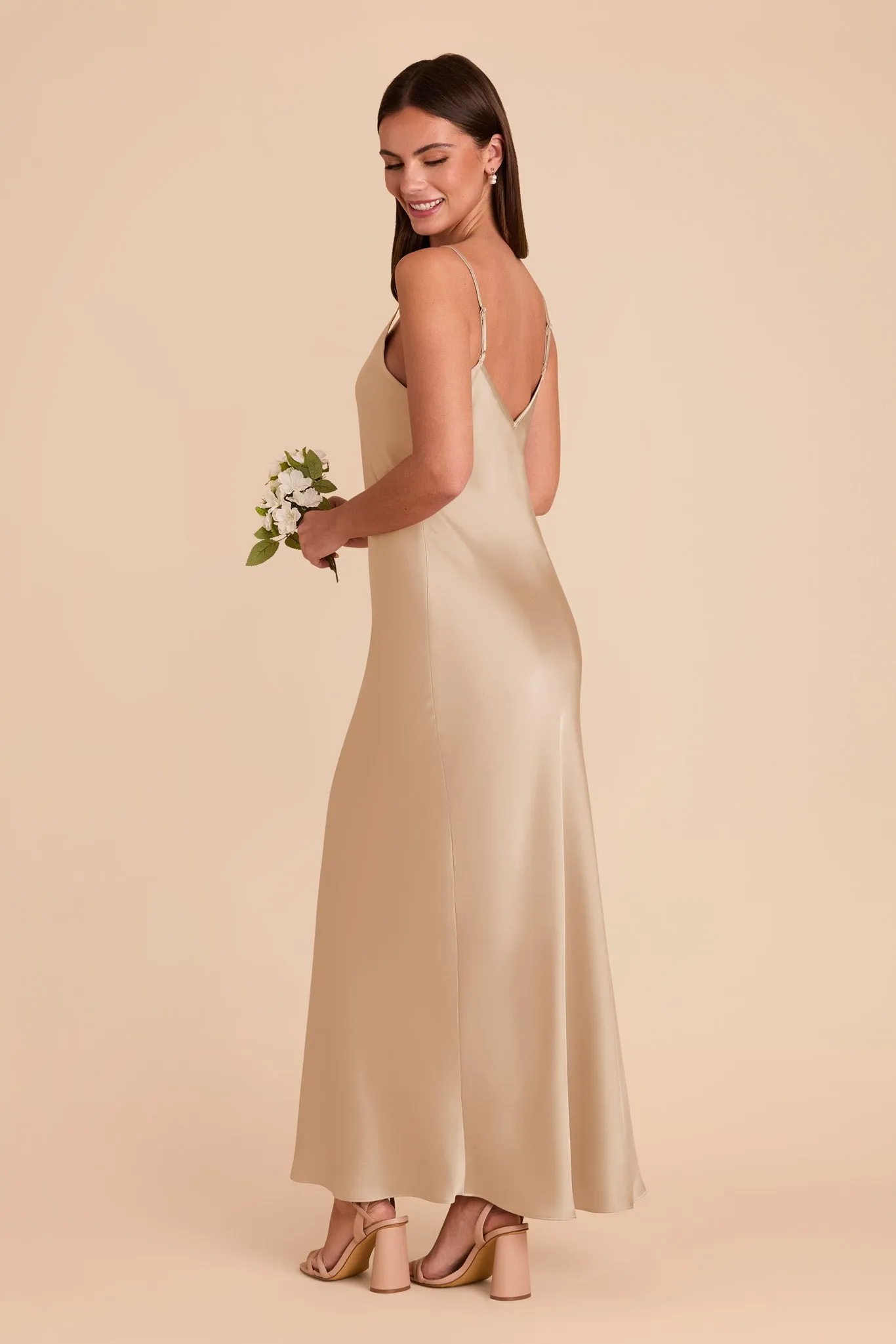 Alice Matte Satin Dress - Gold sold by Birdy Grey product image thumbnail 4