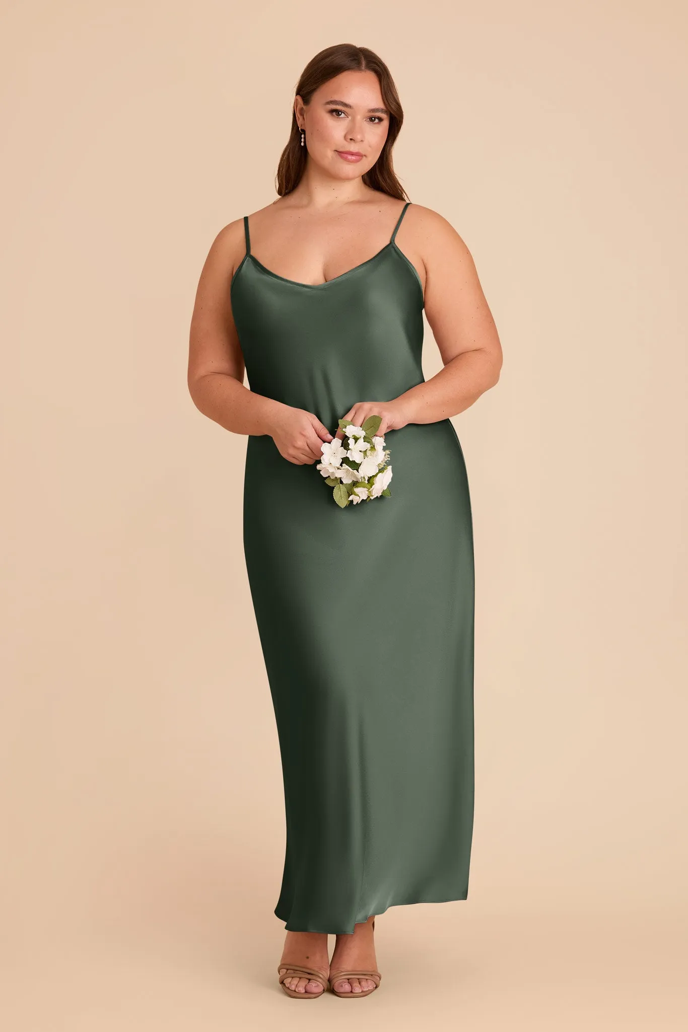 Alice Matte Satin Dress - Eucalyptus sold by Birdy Grey product image thumbnail 2