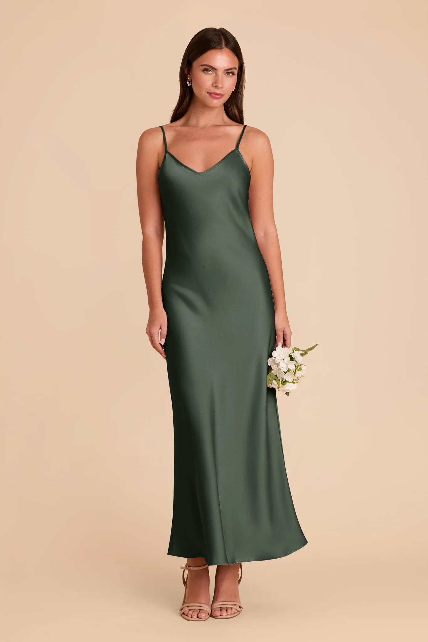 Alice Matte Satin Dress - Eucalyptus sold by Birdy Grey product image thumbnail 3