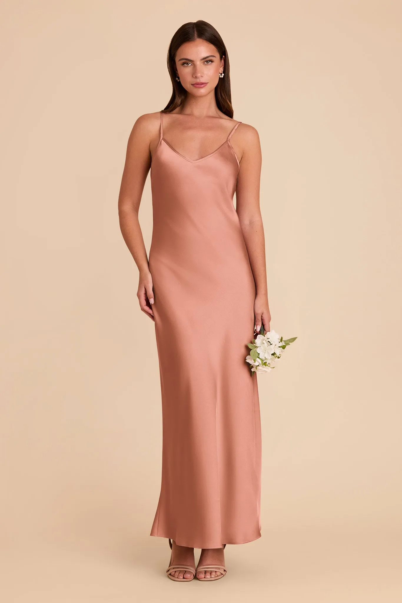 Alice Matte Satin Dress - Desert Rose sold by Birdy Grey