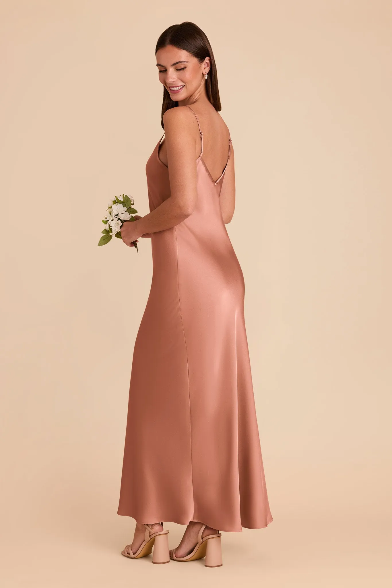 Alice Matte Satin Dress - Desert Rose sold by Birdy Grey product image thumbnail 5