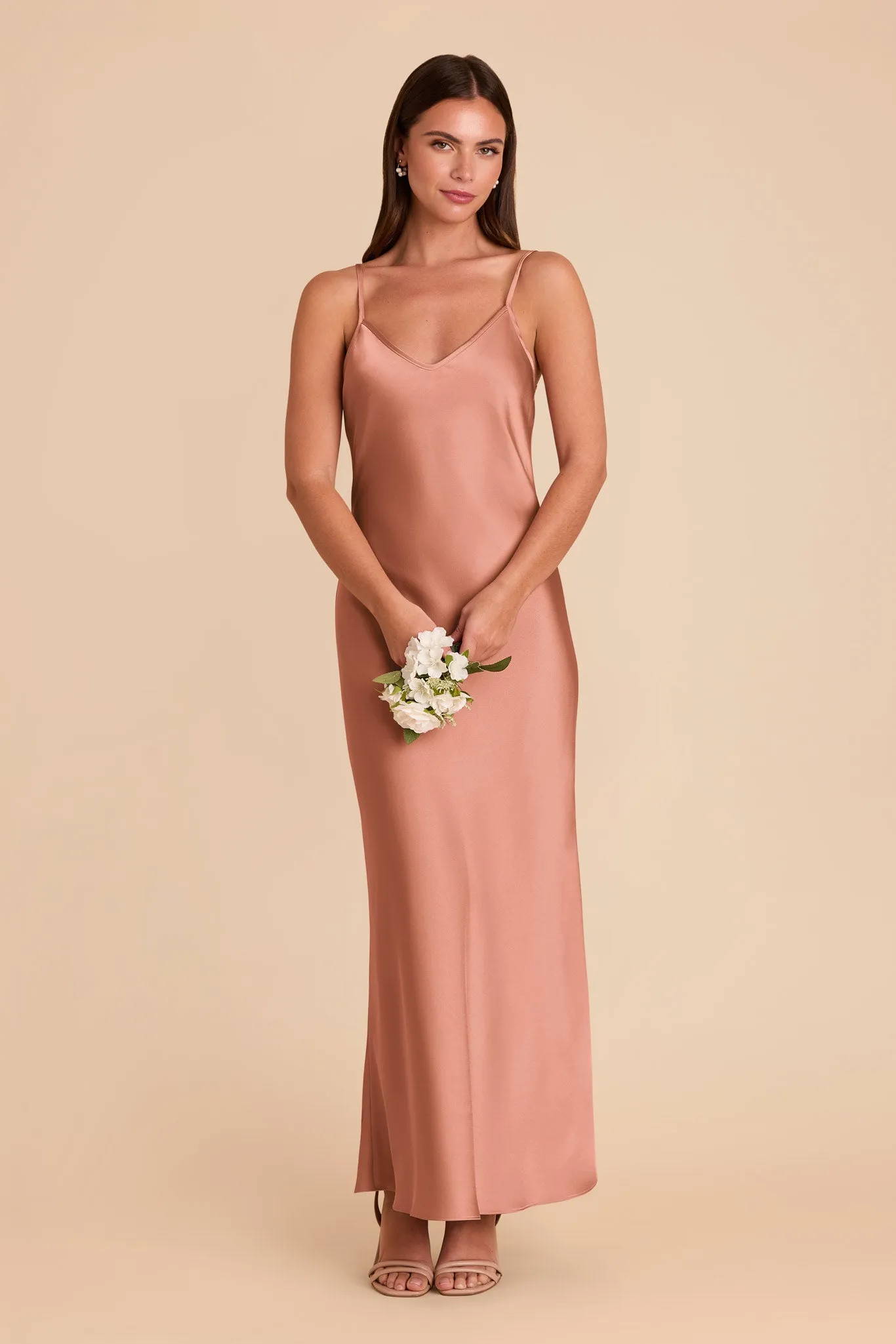 Alice Matte Satin Dress - Desert Rose sold by Birdy Grey product image thumbnail 3