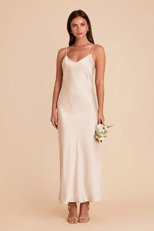 Alice Matte Satin Dress - Champagne sold by Birdy Grey