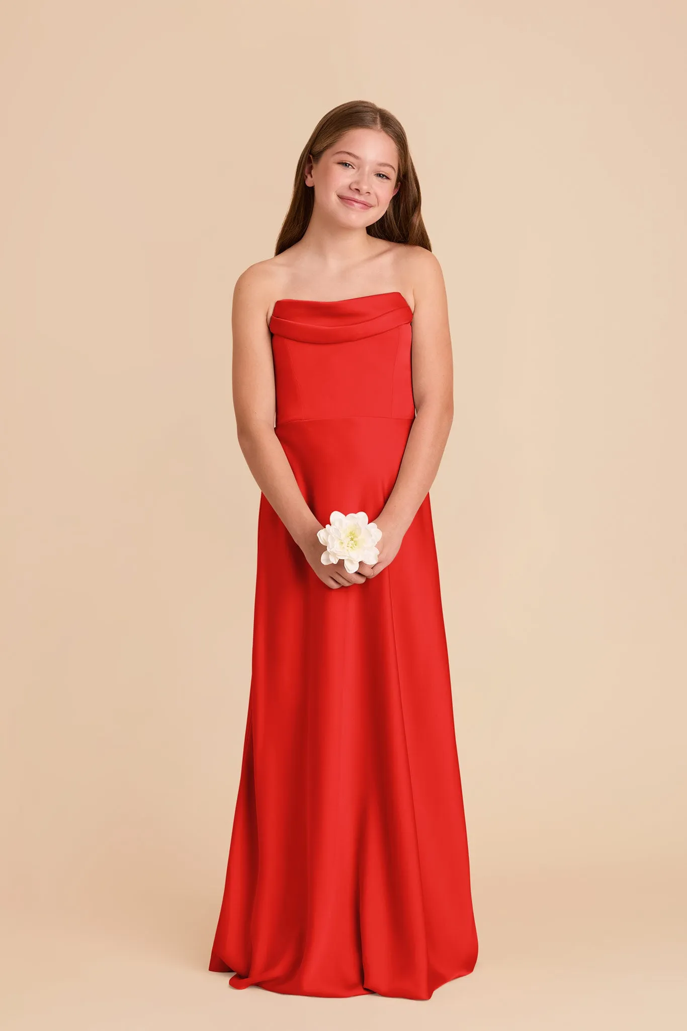 Mimi Junior Matte Satin Dress - Lipstick Red sold by Birdy Grey product image thumbnail 4