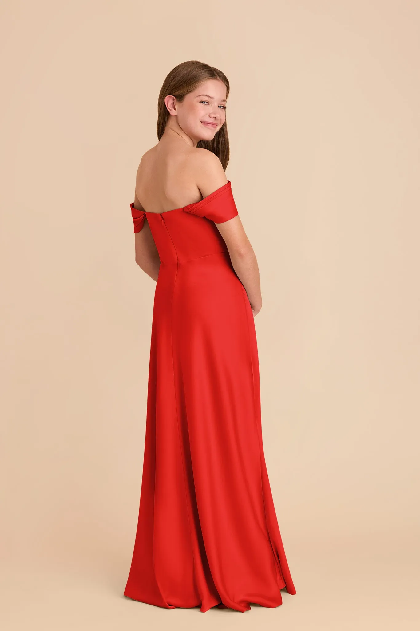 Mimi Junior Matte Satin Dress - Lipstick Red sold by Birdy Grey product image thumbnail 5