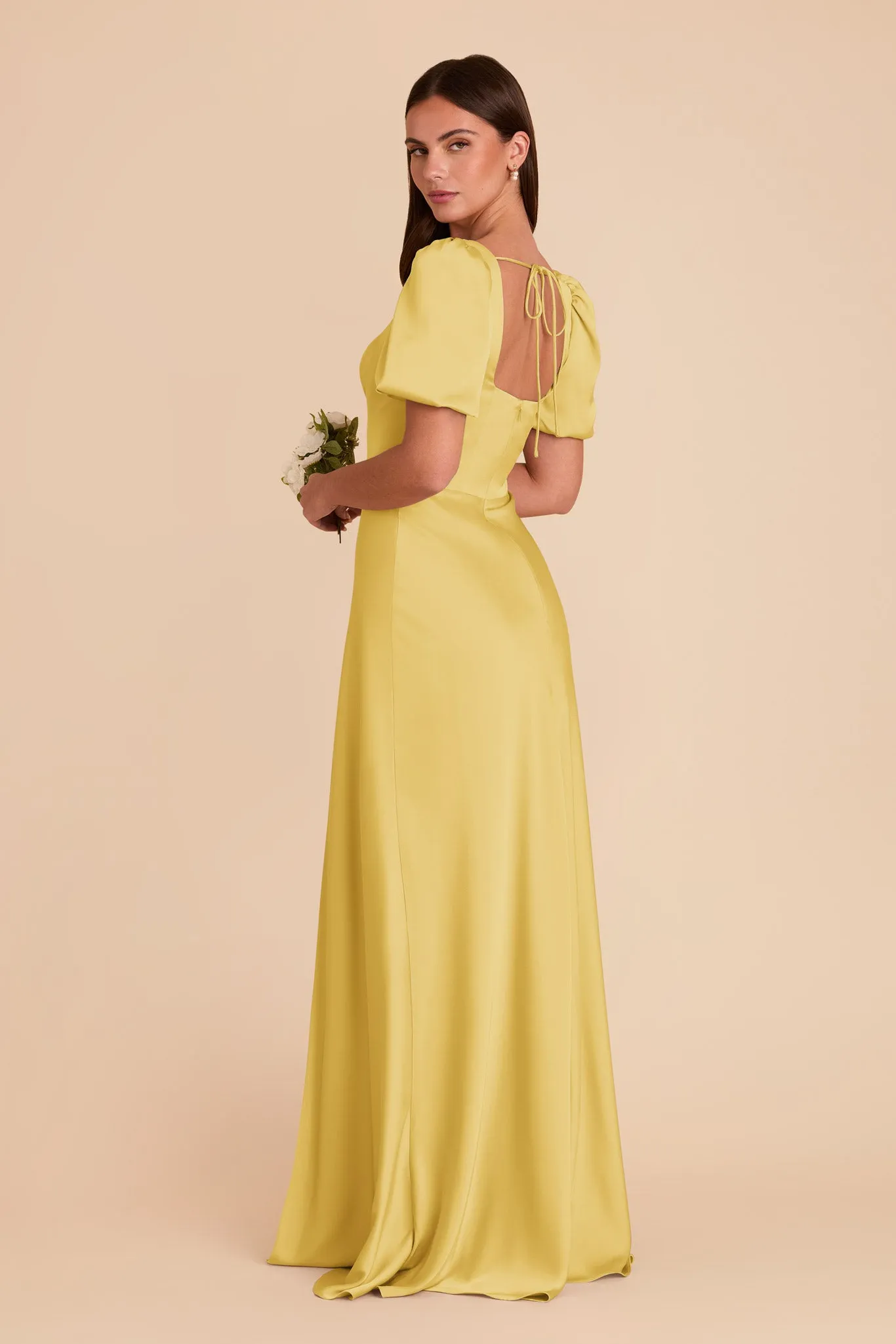 Judy Matte Satin Dress - Sunflower Yellow sold by Birdy Grey product image thumbnail 5