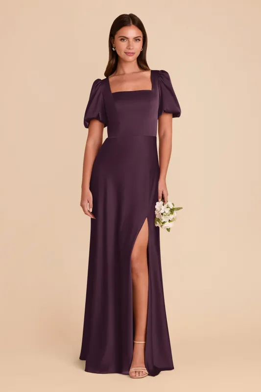 Judy Matte Satin Dress - Plum sold by Birdy Grey