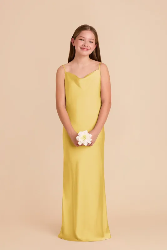 Elisa Junior Matte Satin Dress - Sunflower Yellow sold by Birdy Grey