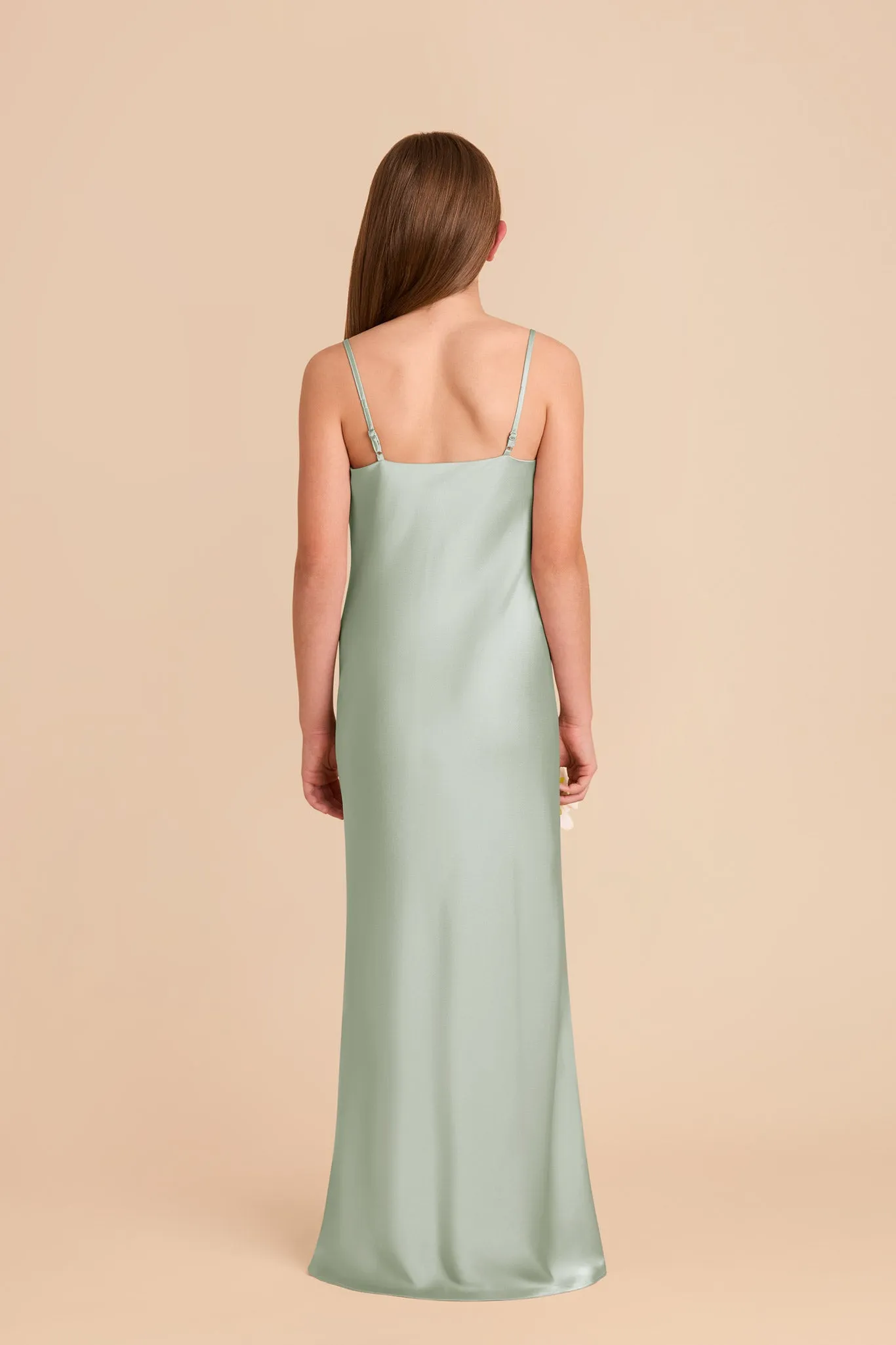 Elisa Junior Matte Satin Dress - Sage sold by Birdy Grey product image thumbnail 4
