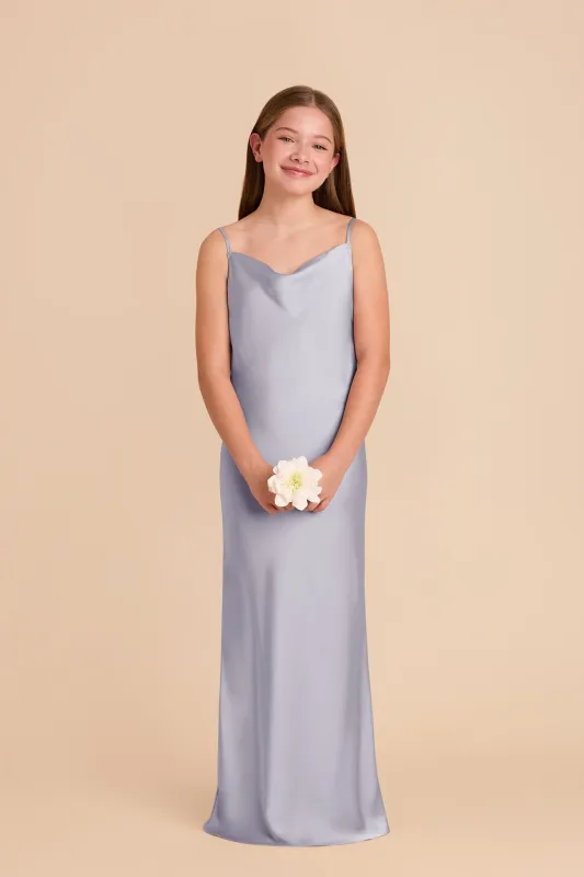 Elisa Junior Matte Satin Dress - Periwinkle Blue sold by Birdy Grey