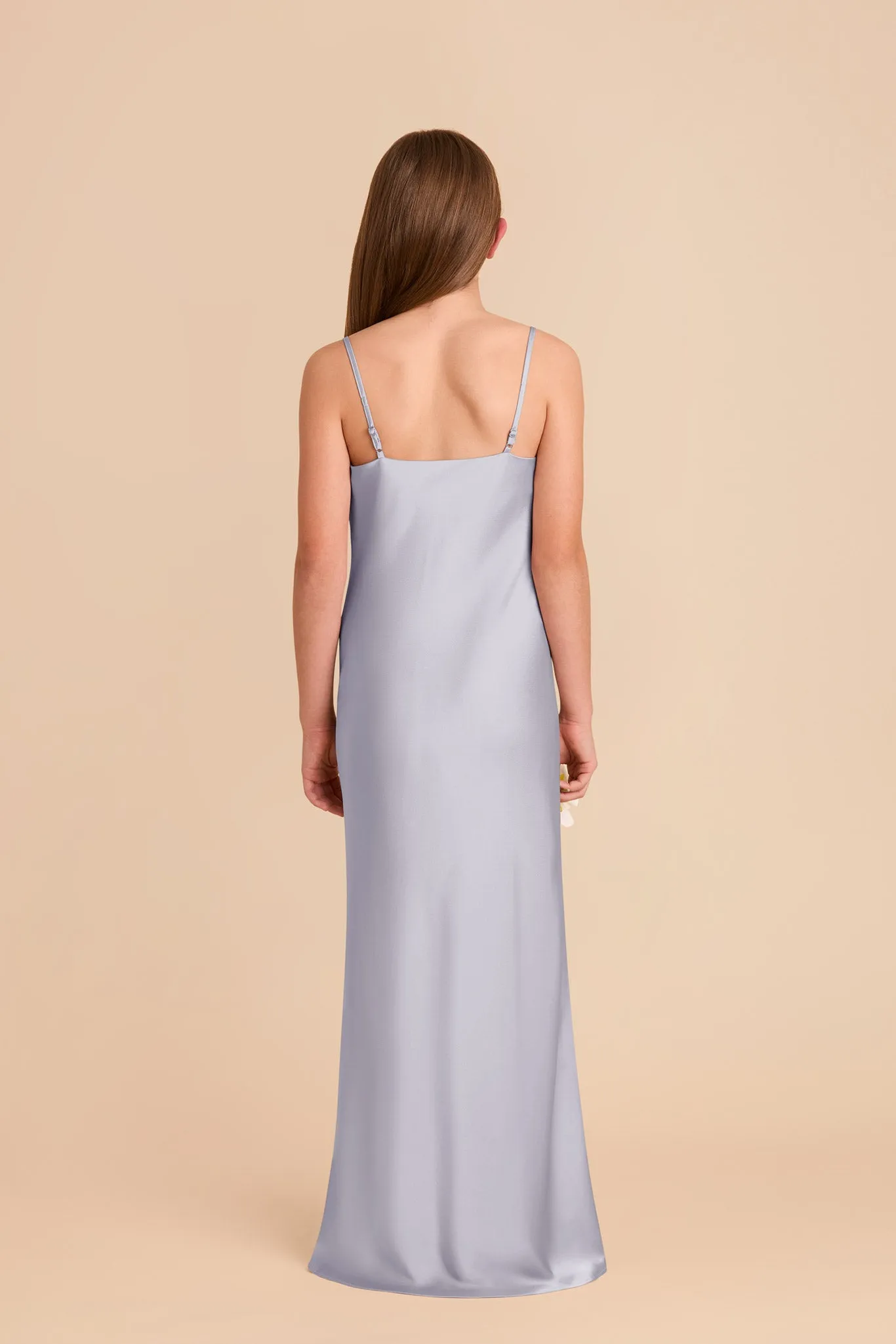 Elisa Junior Matte Satin Dress - Periwinkle Blue sold by Birdy Grey product image thumbnail 4