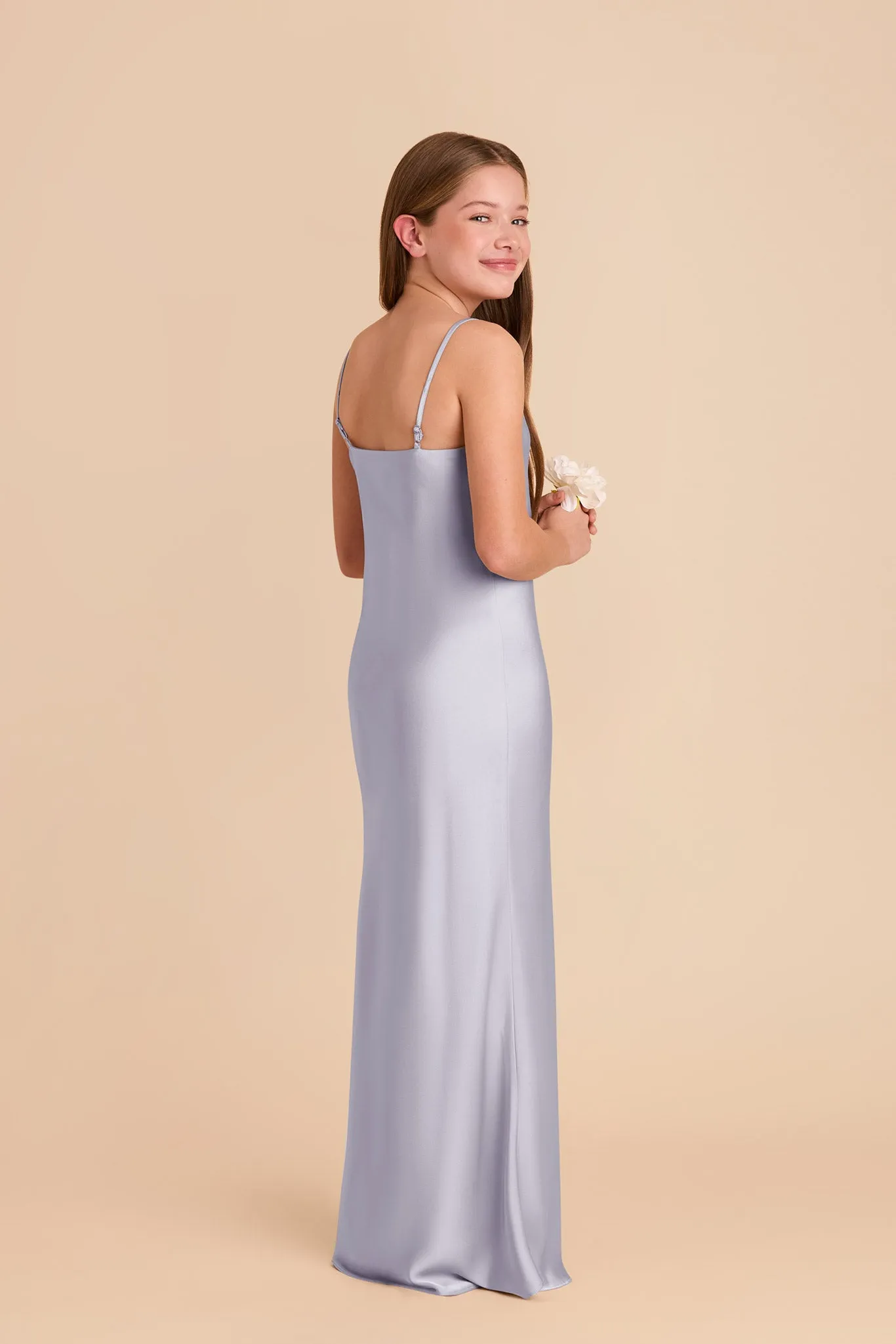 Elisa Junior Matte Satin Dress - Periwinkle Blue sold by Birdy Grey product image thumbnail 3