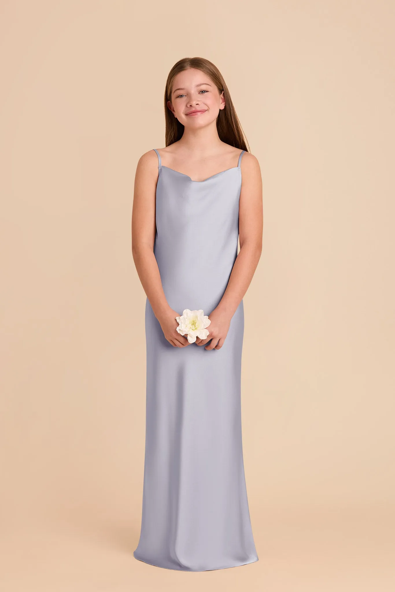 Elisa Junior Matte Satin Dress - Periwinkle Blue sold by Birdy Grey product image thumbnail 2