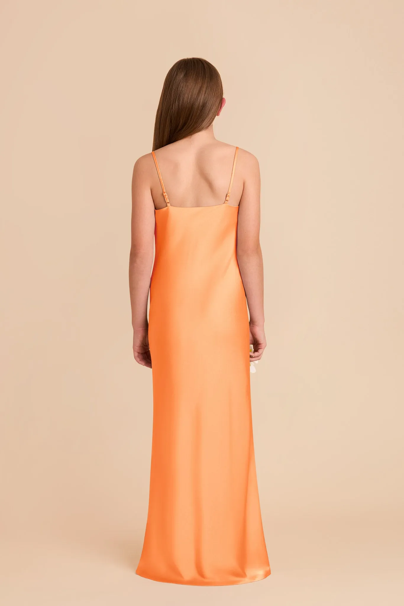 Elisa Junior Matte Satin Dress - Apricot sold by Birdy Grey product image thumbnail 4