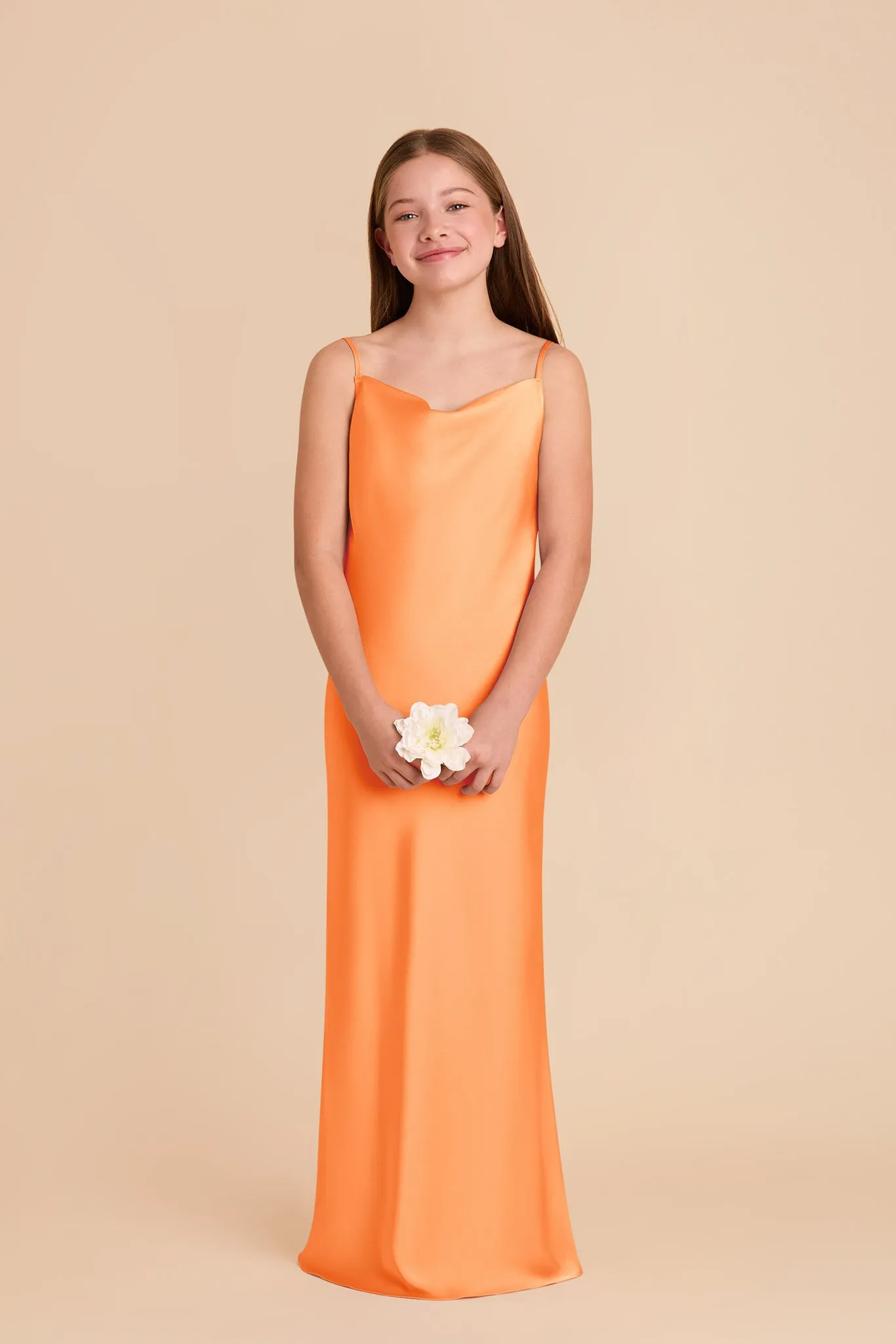 Elisa Junior Matte Satin Dress - Apricot sold by Birdy Grey product image thumbnail 2