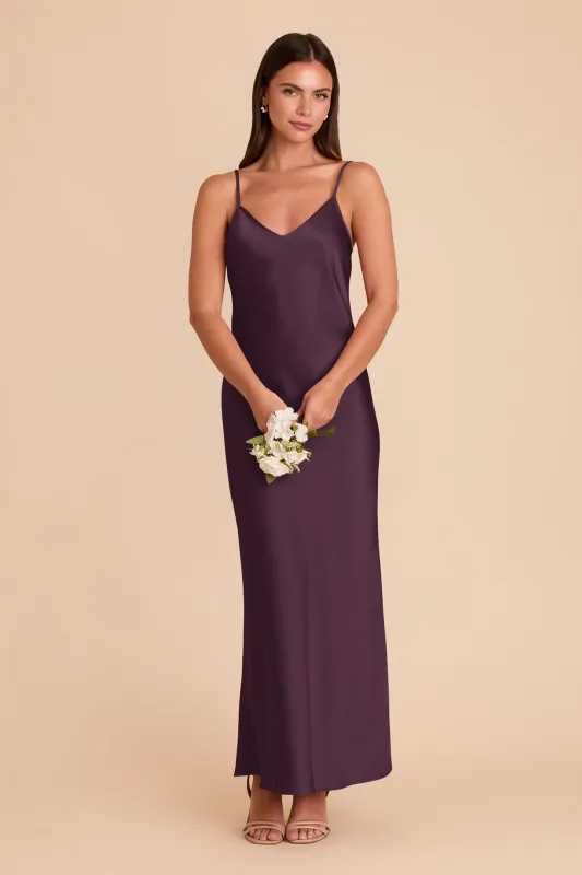 Alice Matte Satin Dress - Plum sold by Birdy Grey