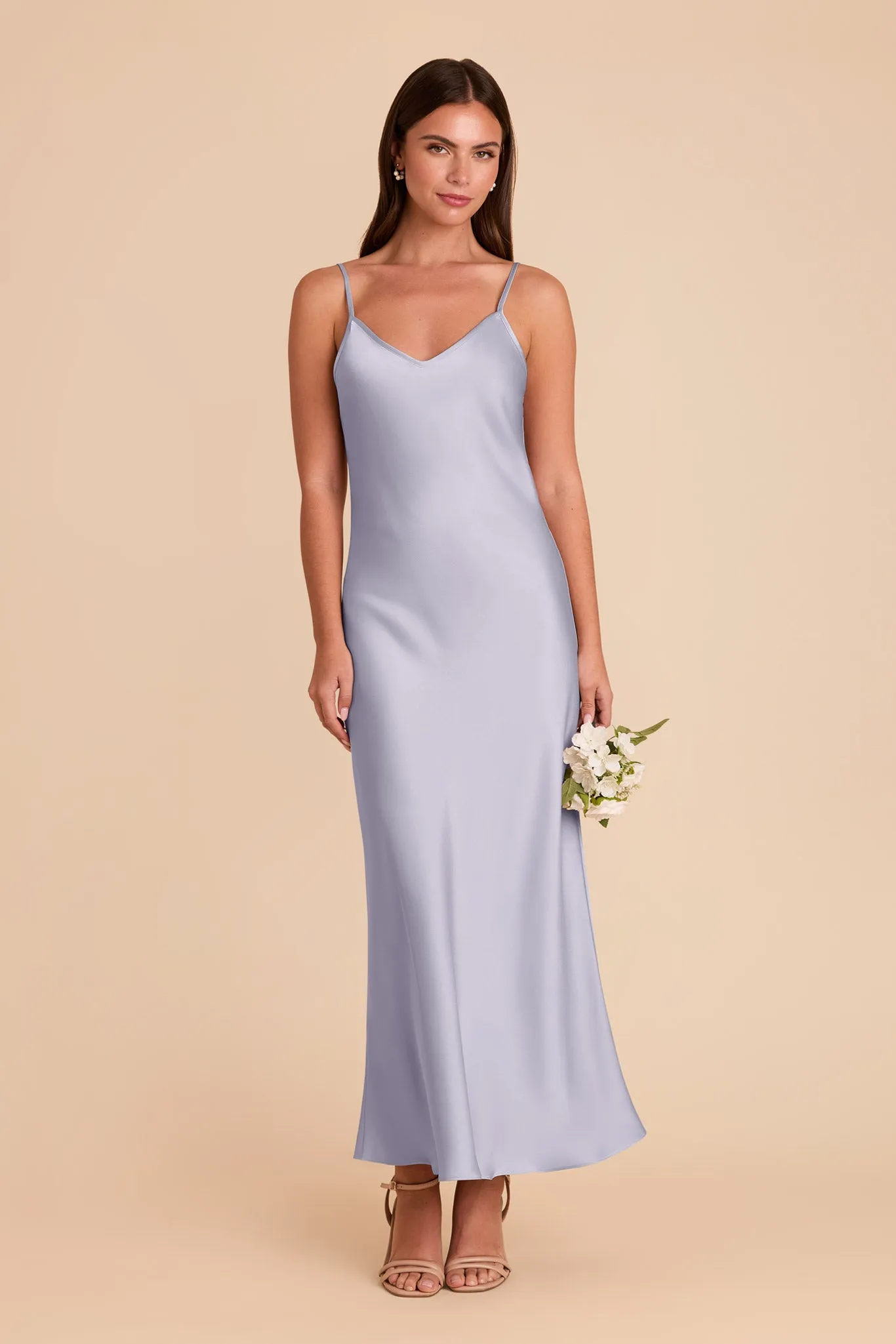 Alice Matte Satin Dress - Periwinkle Blue sold by Birdy Grey product image thumbnail 3