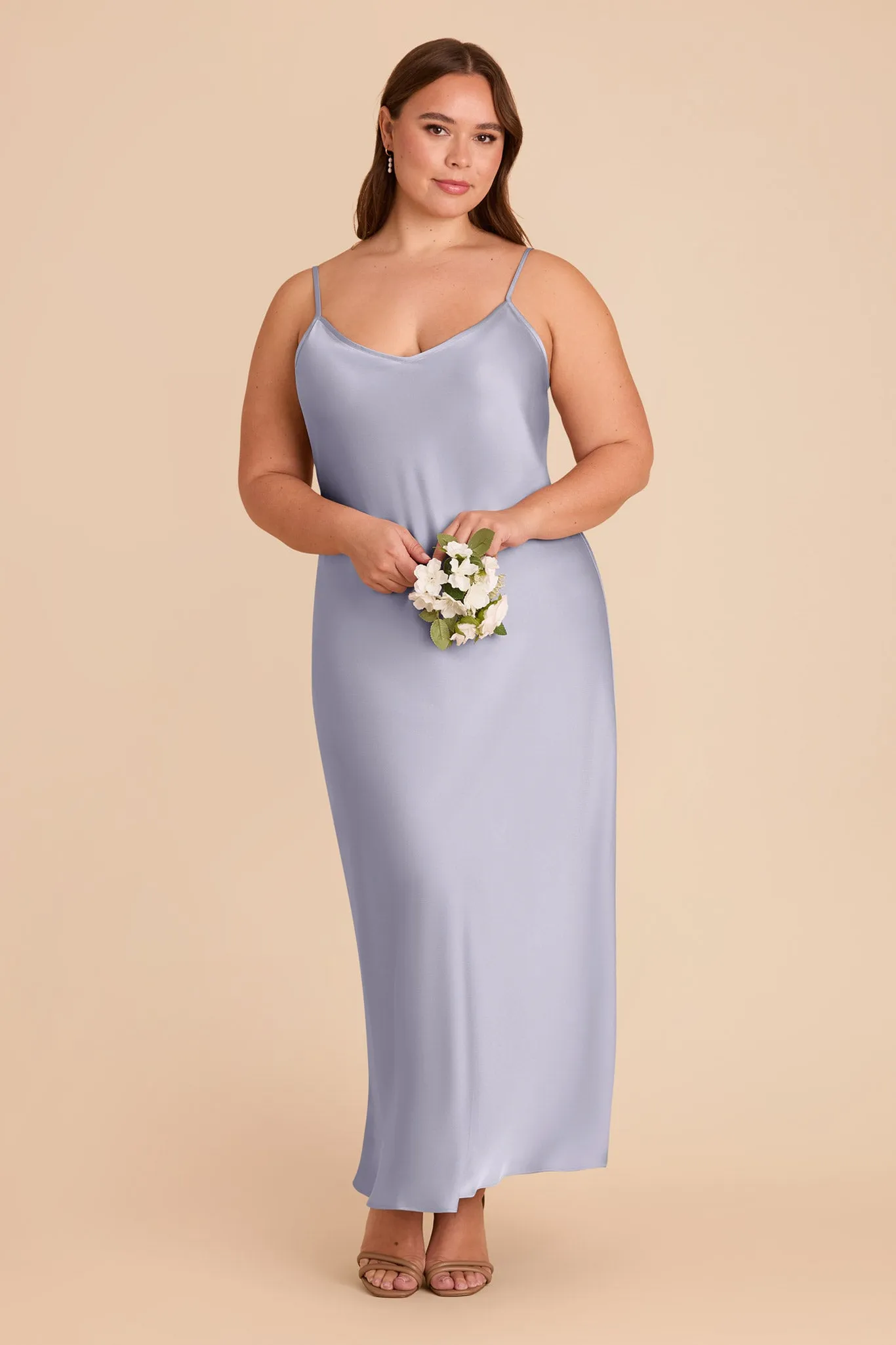 Alice Matte Satin Dress - Periwinkle Blue sold by Birdy Grey product image thumbnail 2
