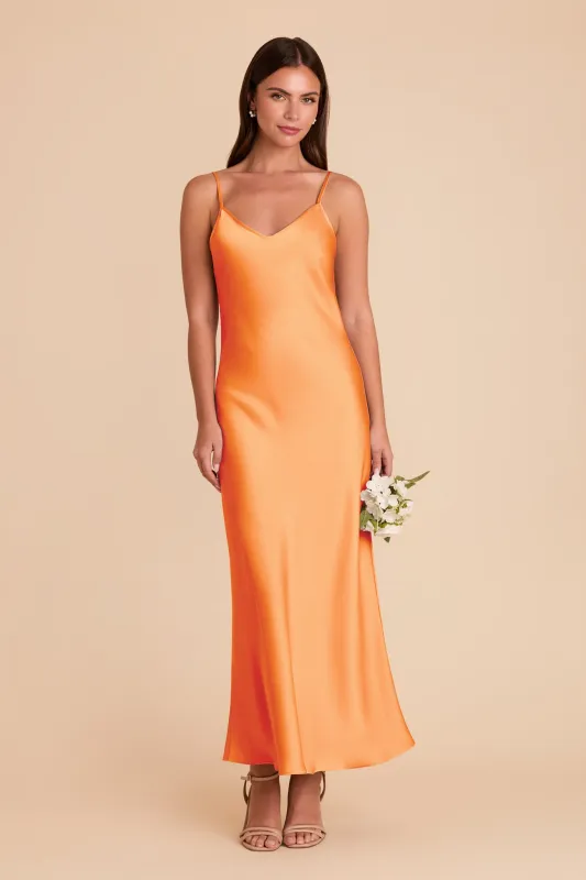 Alice Matte Satin Dress - Apricot sold by Birdy Grey