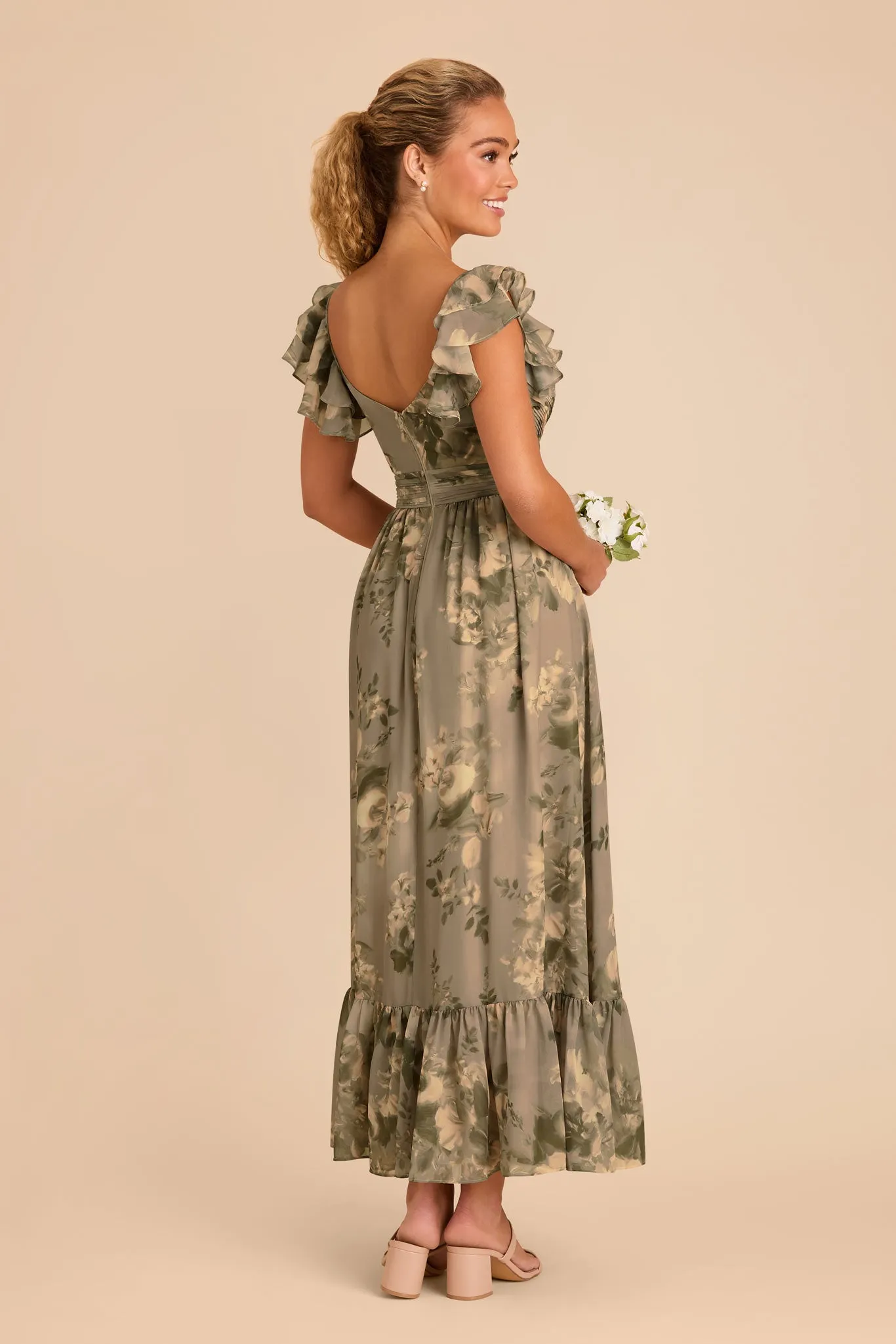 Michelle Chiffon Dress - Doe Painted Botanics sold by Birdy Grey product image thumbnail 3
