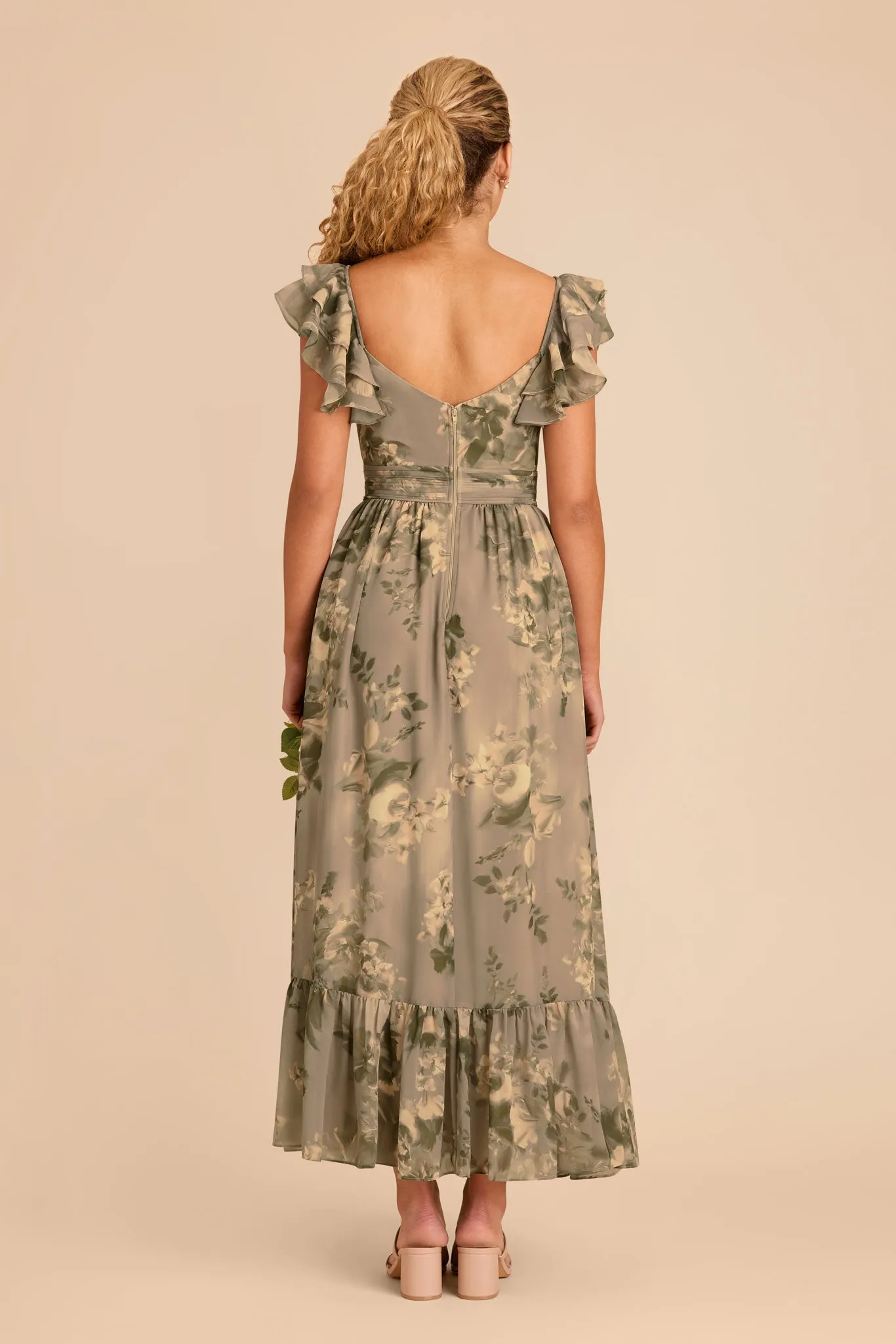 Michelle Chiffon Dress - Doe Painted Botanics sold by Birdy Grey product image thumbnail 4