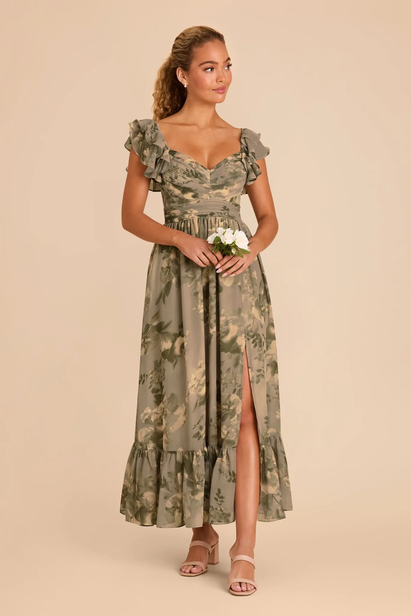 Michelle Chiffon Dress - Doe Painted Botanics sold by Birdy Grey product image thumbnail 2
