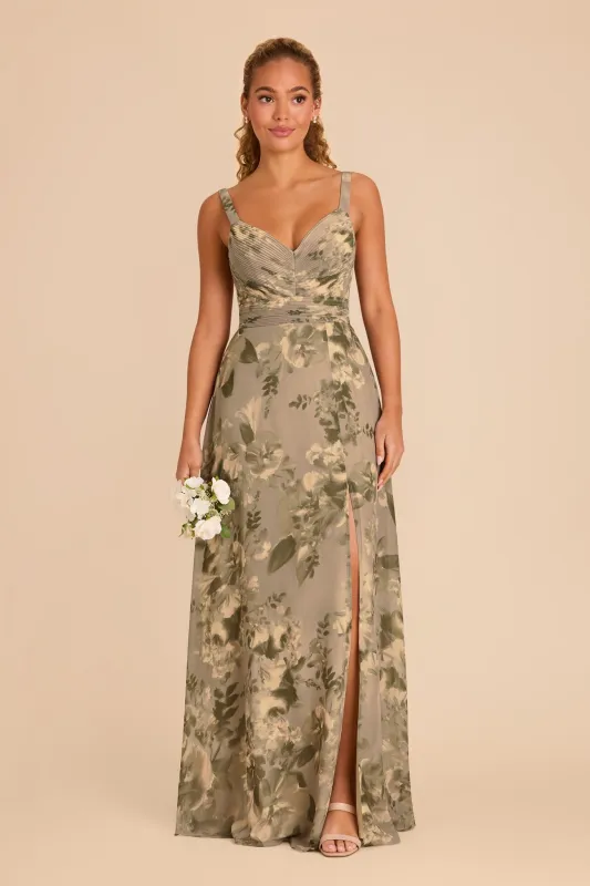 Deborah Chiffon Dress - Doe Painted Botanics sold by Birdy Grey