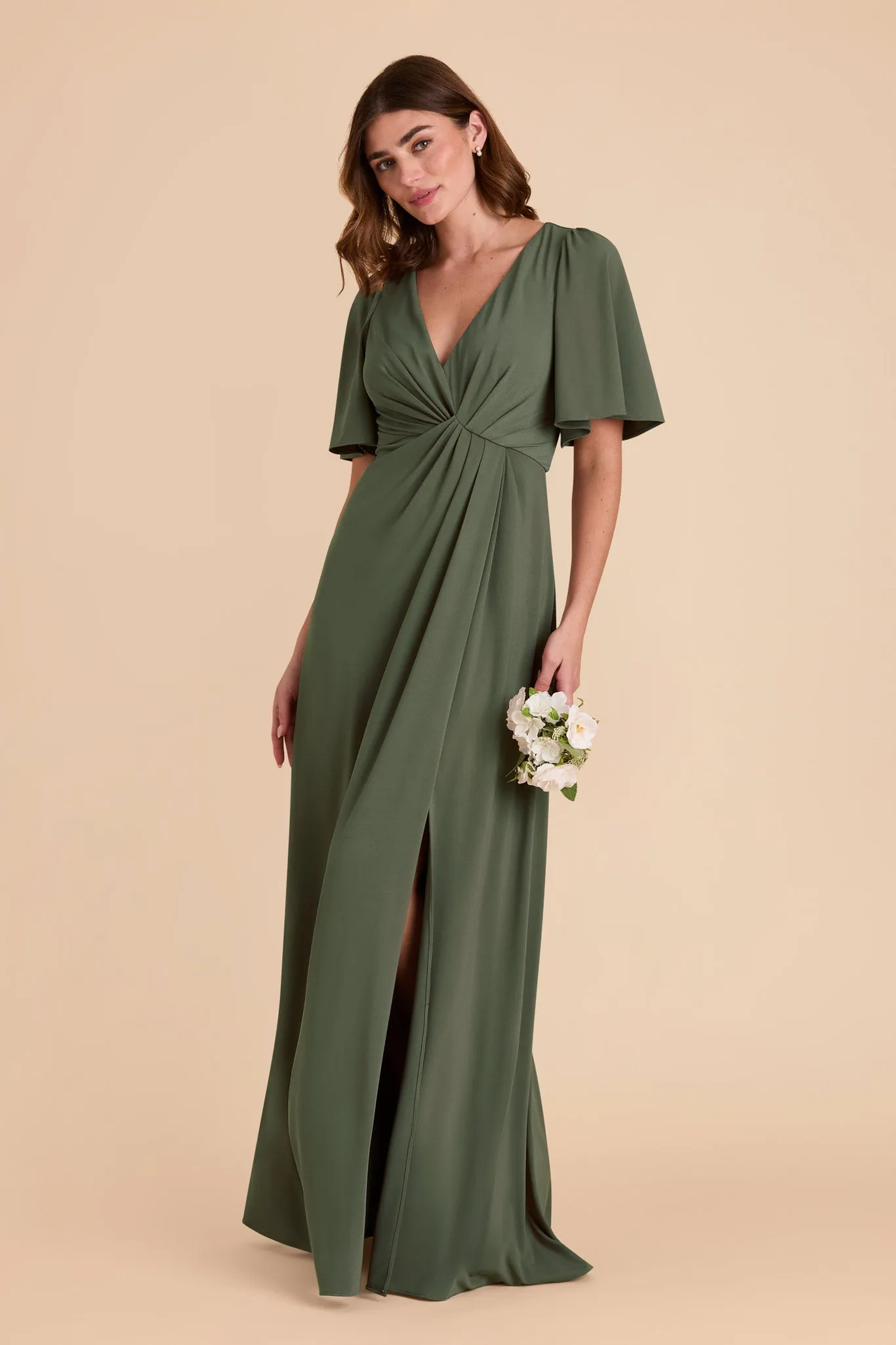 Fatima Luxe Knit Dress - Olive sold by Birdy Grey product image thumbnail 3