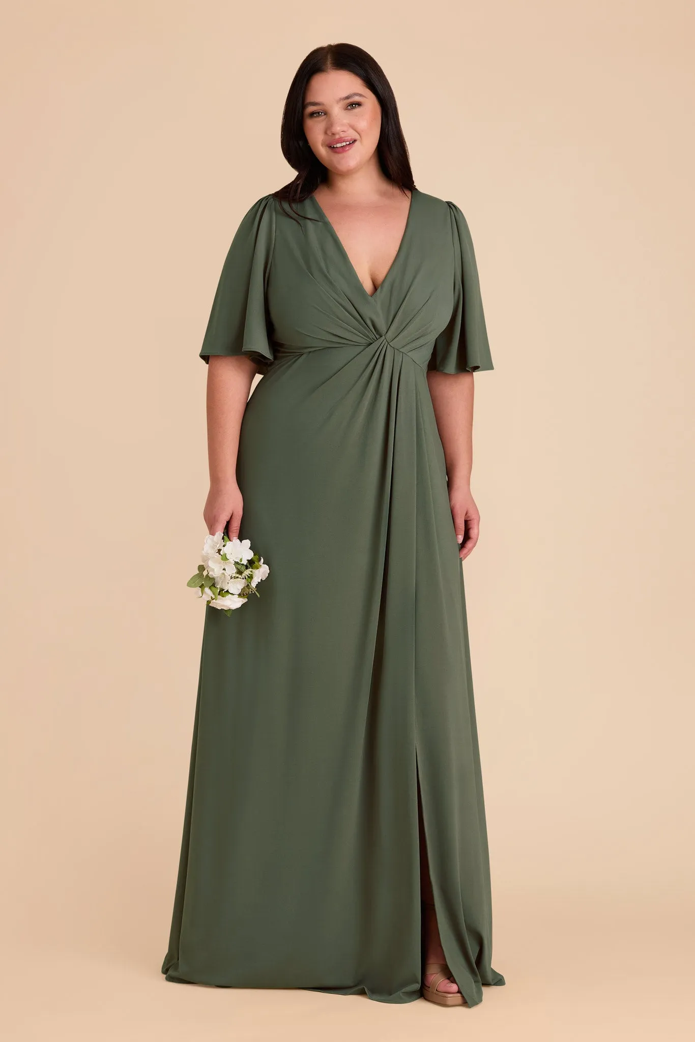 Fatima Luxe Knit Dress - Olive sold by Birdy Grey product image thumbnail 2