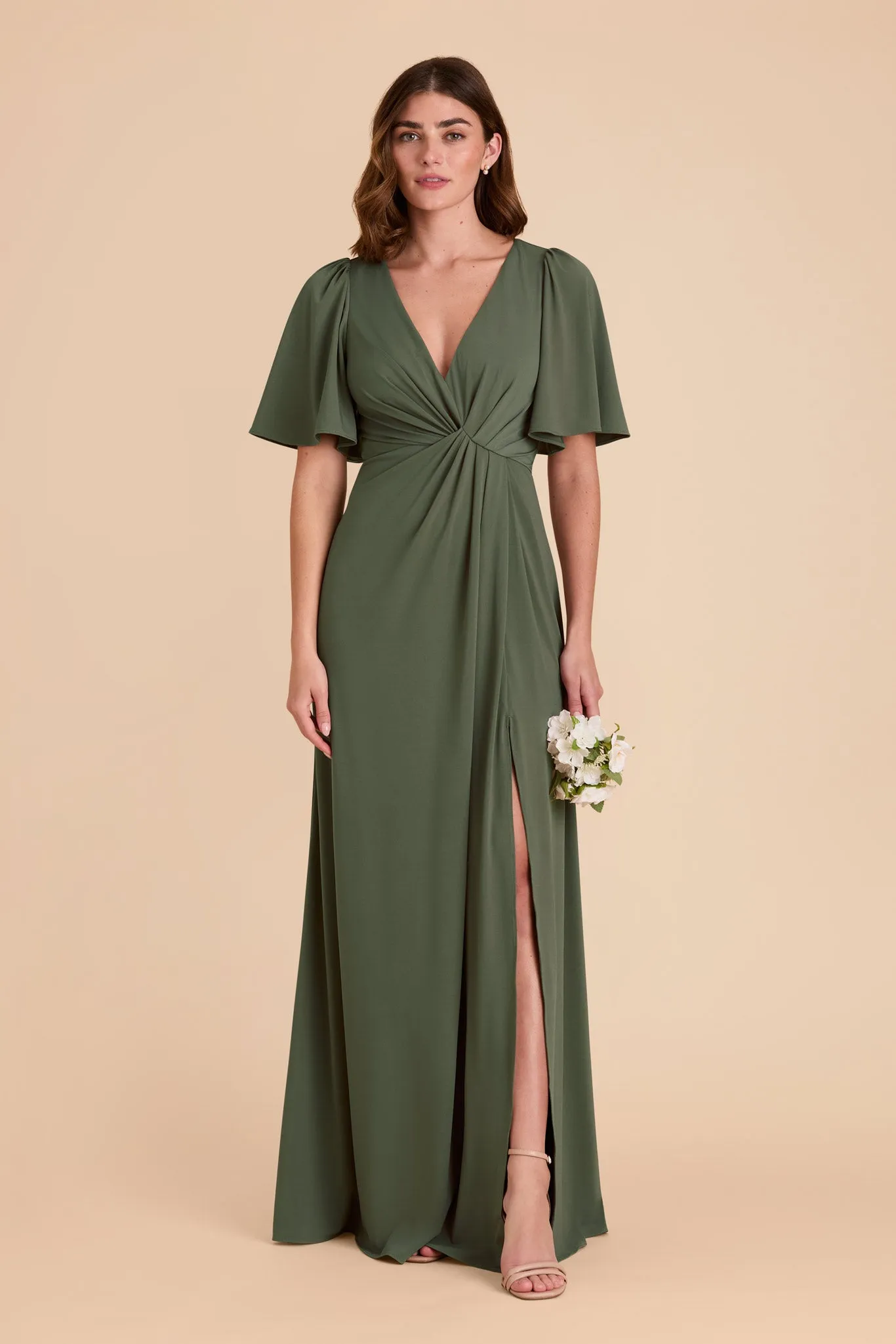 Fatima Luxe Knit Dress - Olive sold by Birdy Grey