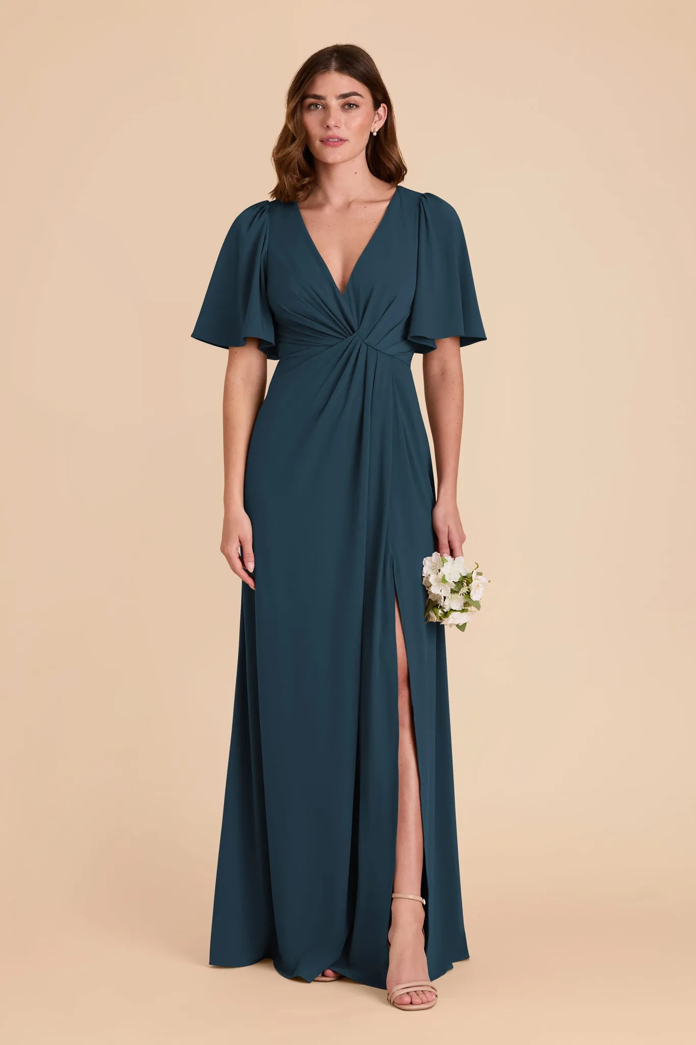 Fatima Luxe Knit Dress - Dark Teal sold by Birdy Grey