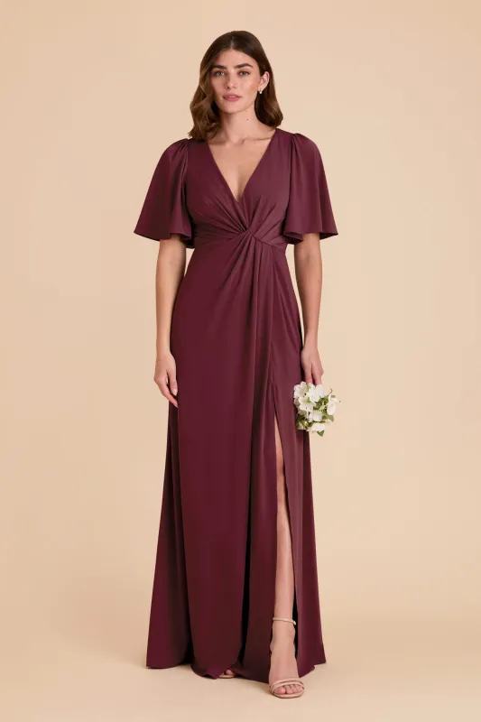 Fatima Luxe Knit Dress - Cabernet sold by Birdy Grey