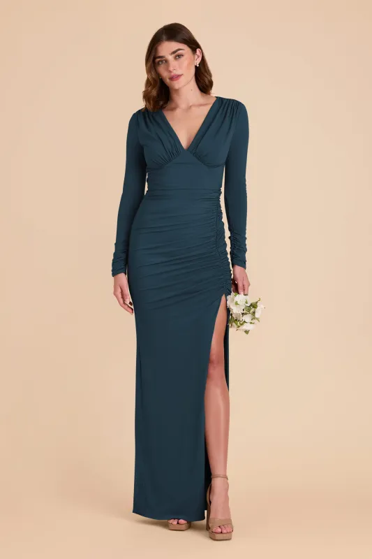 Emmy Luxe Knit Dress - Dark Teal sold by Birdy Grey