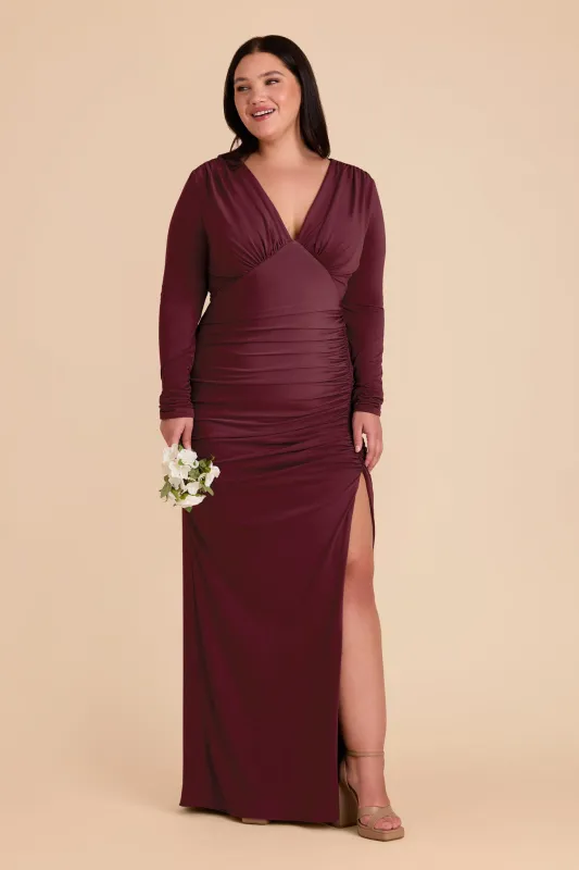Emmy Luxe Knit Dress - Cabernet sold by Birdy Grey