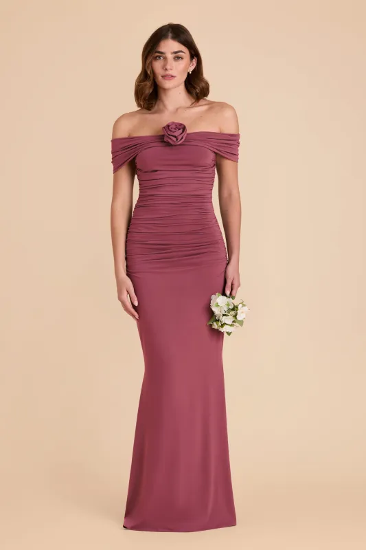 Denise Luxe Knit Dress - Rosewood sold by Birdy Grey
