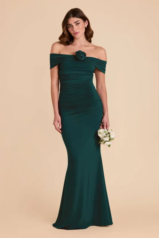Denise Luxe Knit Dress - Emerald sold by Birdy Grey