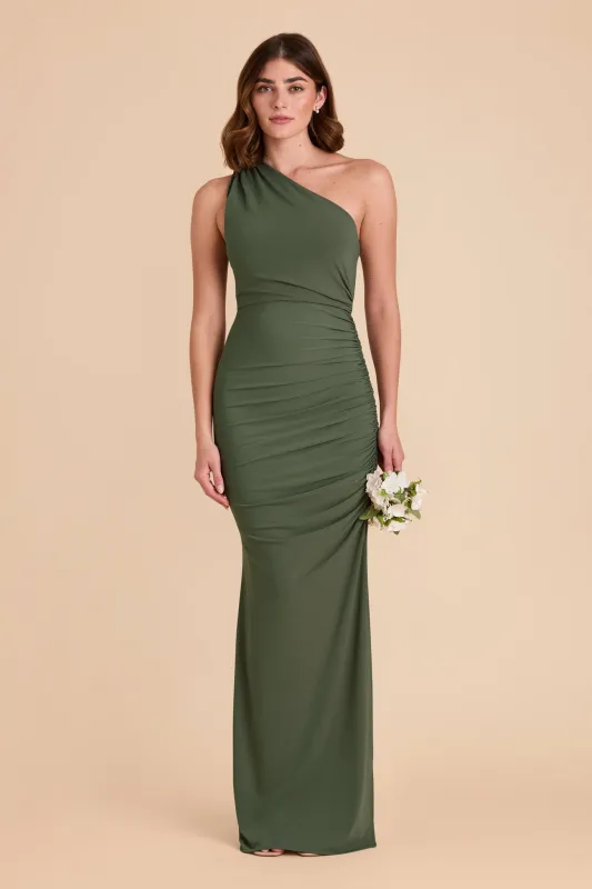 Claudia Luxe Knit Dress - Olive sold by Birdy Grey