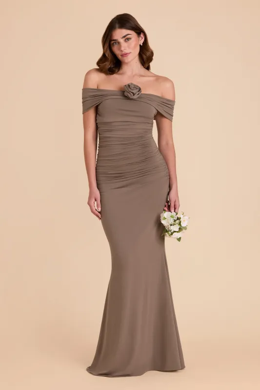 Denise Luxe Knit Dress - Mocha sold by Birdy Grey