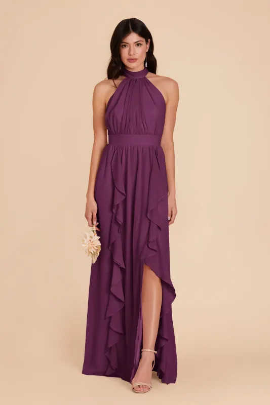 Joyce Chiffon Dress - Fig sold by Birdy Grey