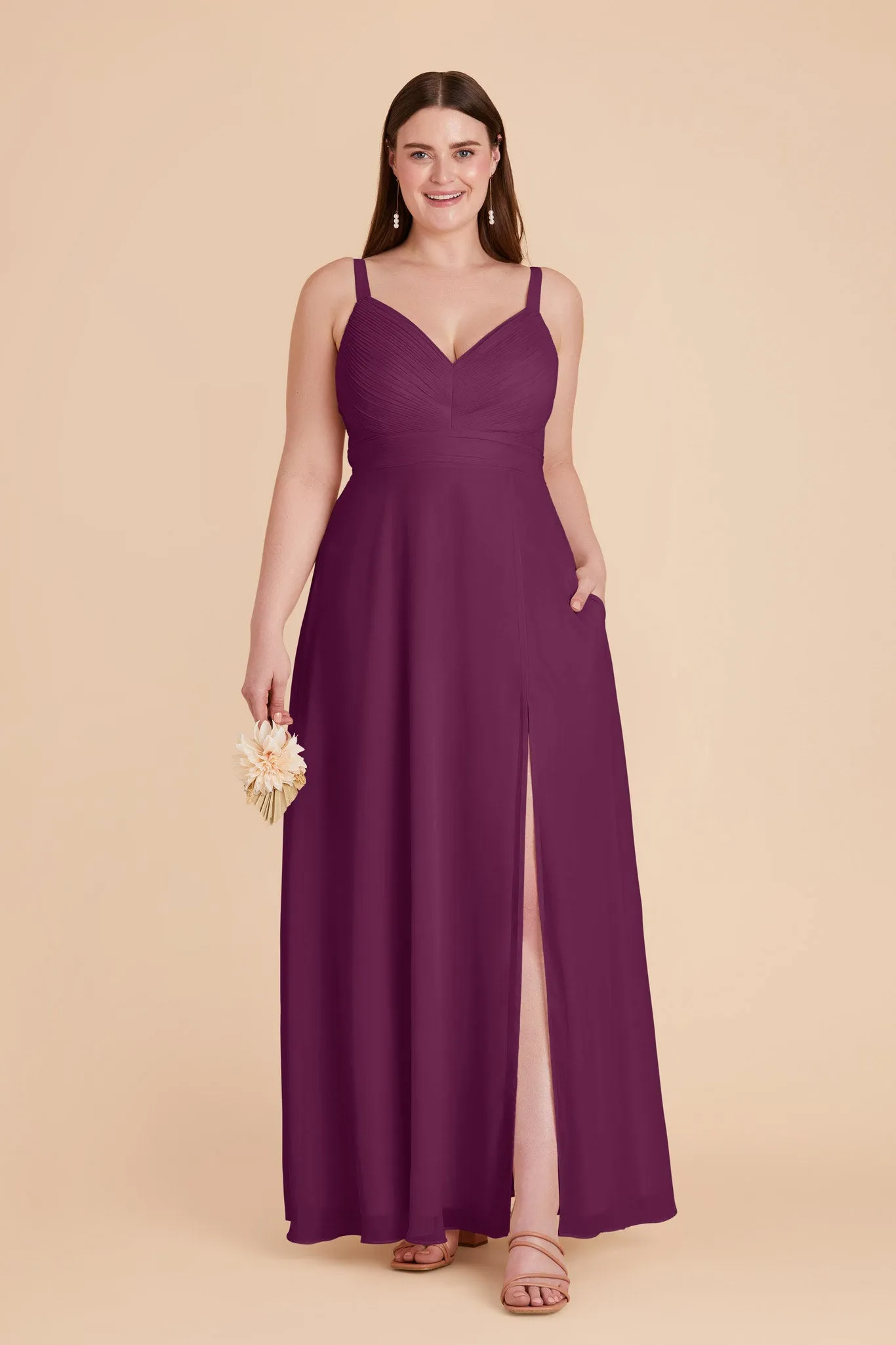 Deborah Chiffon Dress - Fig sold by Birdy Grey product image thumbnail 2