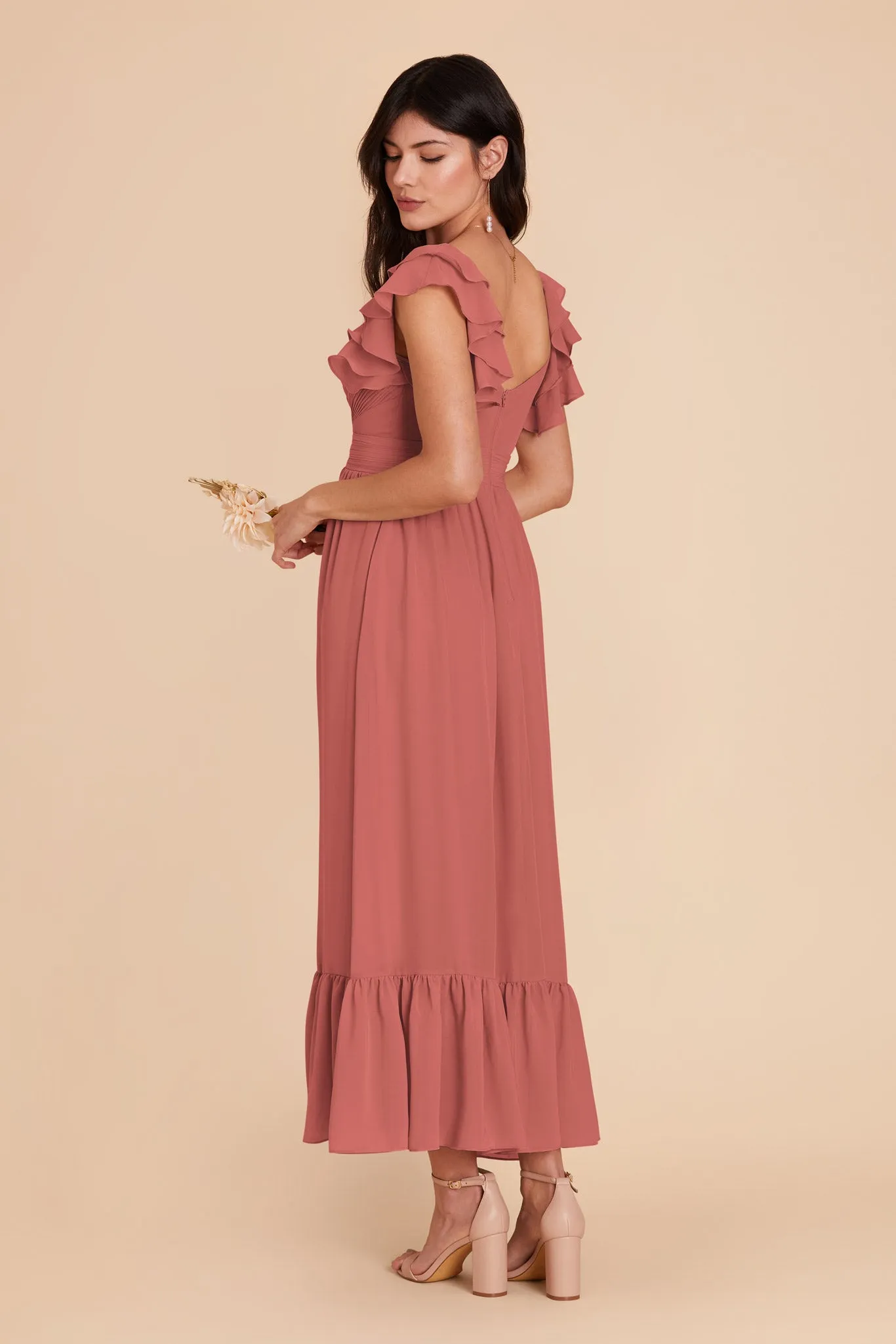 Michelle Chiffon Dress - Wild Rose sold by Birdy Grey product image thumbnail 4