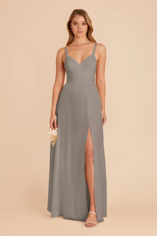 Deborah Chiffon Dress - Silver sold by Birdy Grey