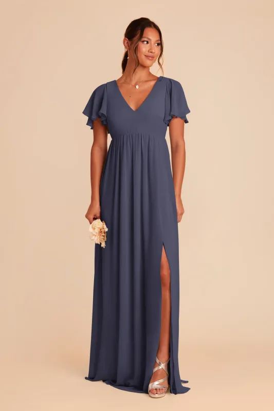 Hannah Empire Dress - Dusk Blue sold by Birdy Grey