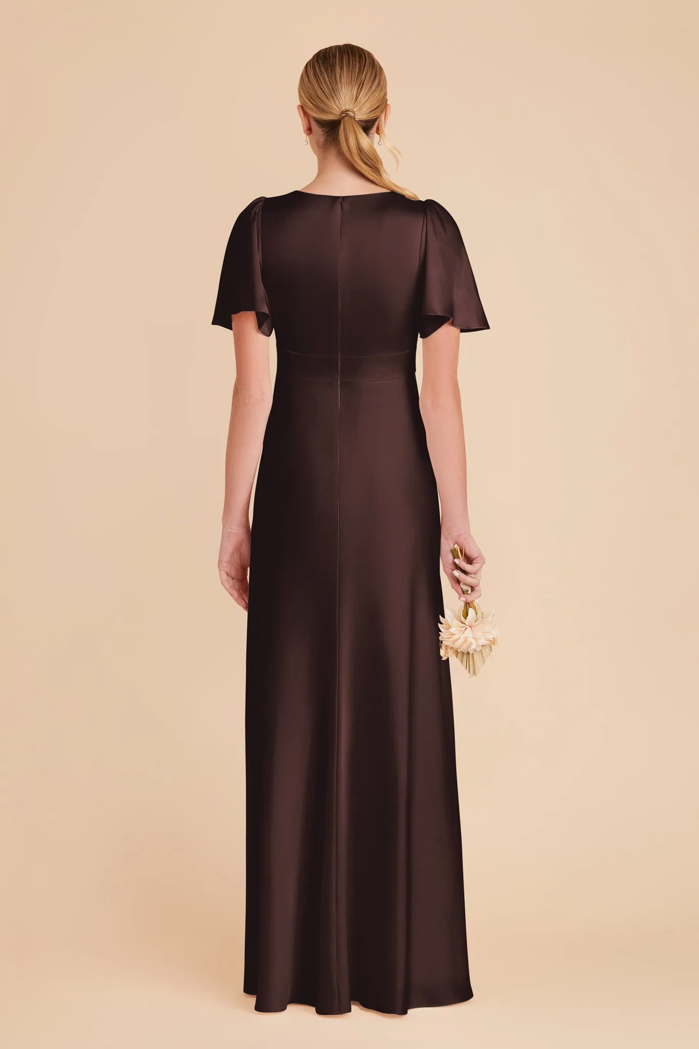 Marni Matte Satin Dress - Espresso sold by Birdy Grey product image thumbnail 4