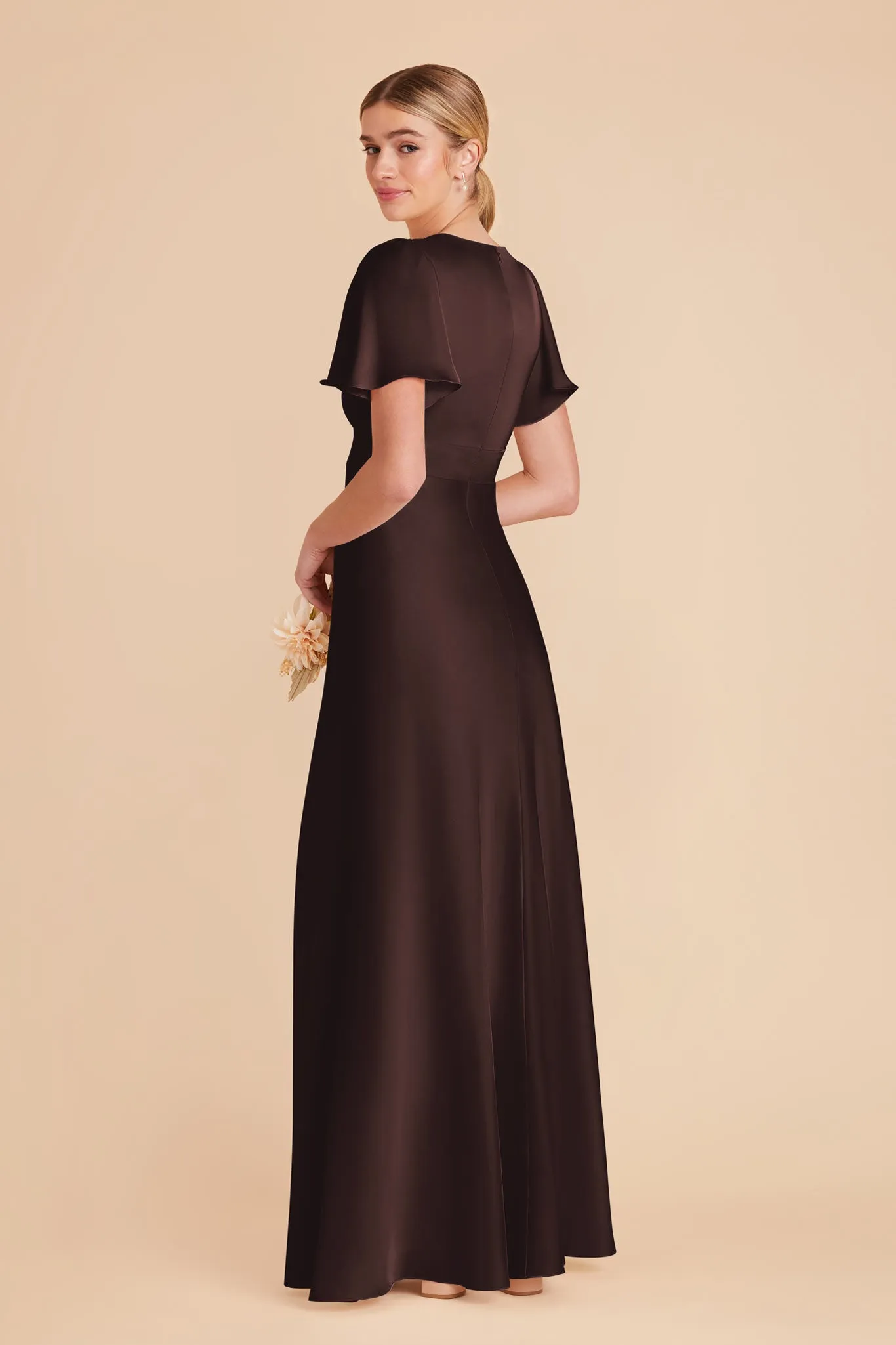Marni Matte Satin Dress - Espresso sold by Birdy Grey product image thumbnail 5
