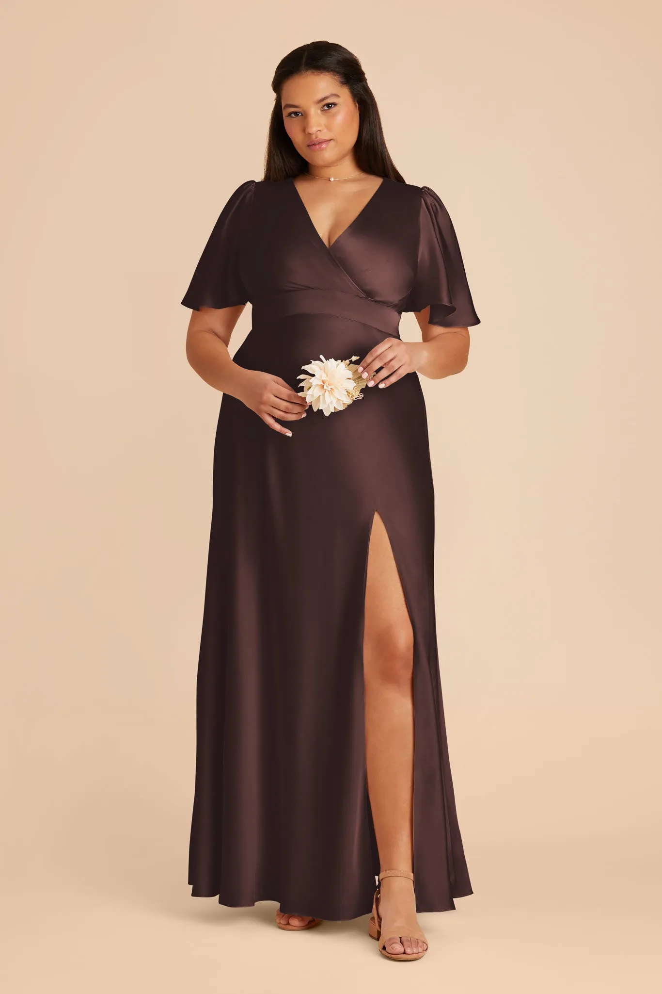 Marni Matte Satin Dress - Espresso sold by Birdy Grey product image thumbnail 2