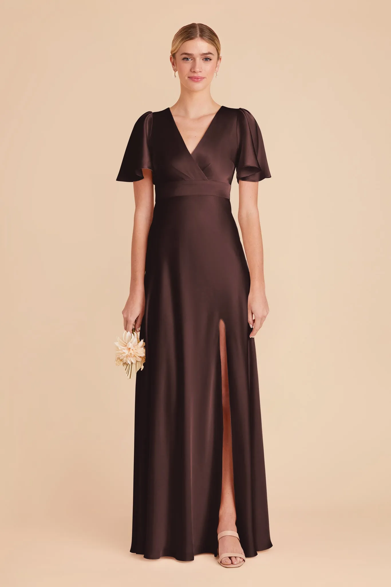 Marni Matte Satin Dress - Espresso sold by Birdy Grey product image thumbnail 3