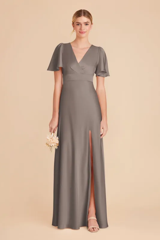 Marni Matte Satin Dress - Quartz sold by Birdy Grey