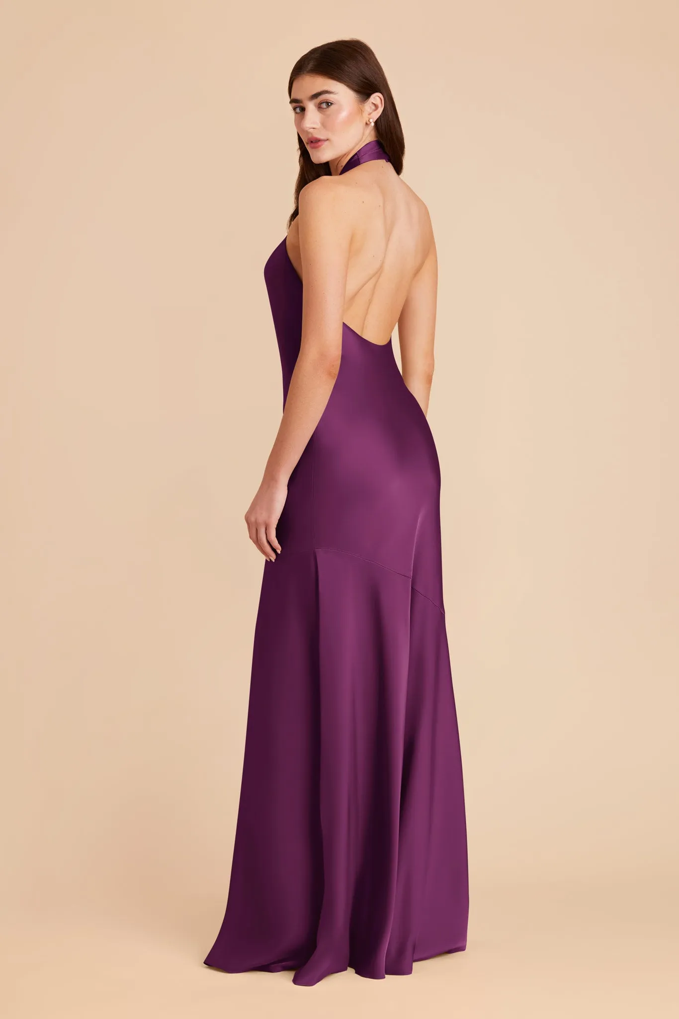 Stephanie Matte Satin Dress - Fig sold by Birdy Grey product image thumbnail 5